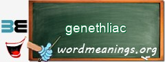 WordMeaning blackboard for genethliac